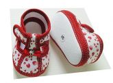 Sapatinho boneca Vermelho/Branco fashion baby Tam.14 ao 18